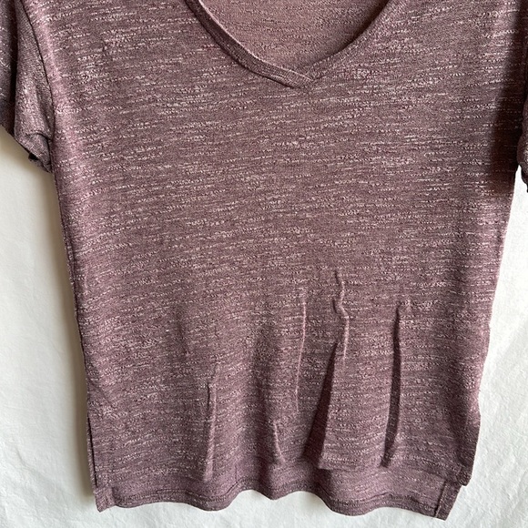 Mudd muted V-neck top with rolled sleeves, size S - Picture 3 of 8